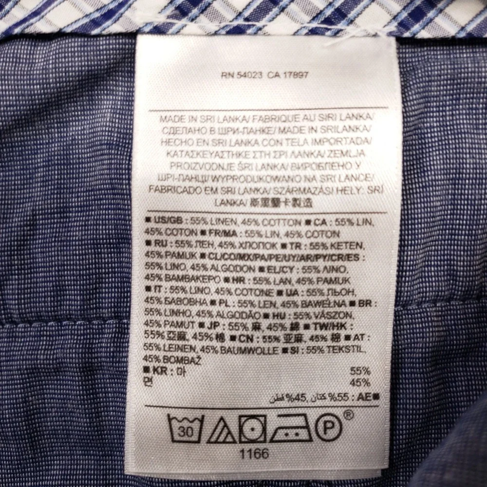 Banana Republic Kentfield Pant Mens 34x30 Gray Linen Cotton Blend Lightweight